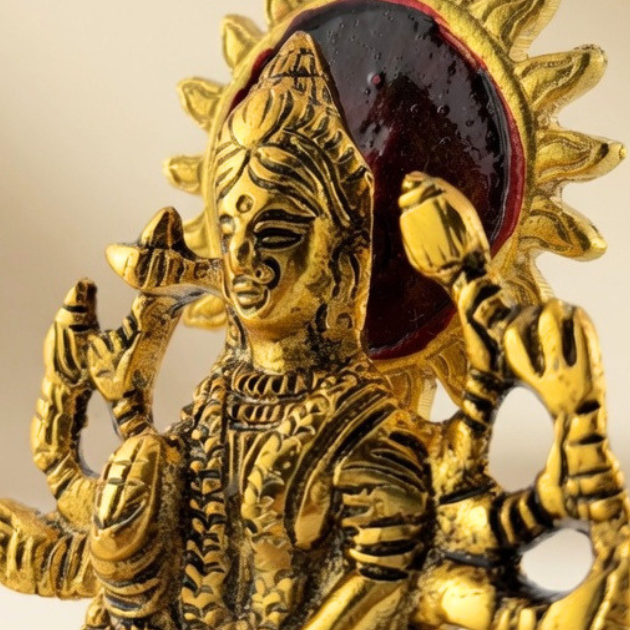 Durga Maa Idol with Lion | Handcrafted Spiritual Home Decor Statue