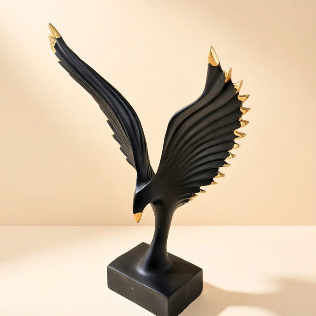 Modern Eagle Sculpture Showpiece – Luxury Resin Home Decor Accent