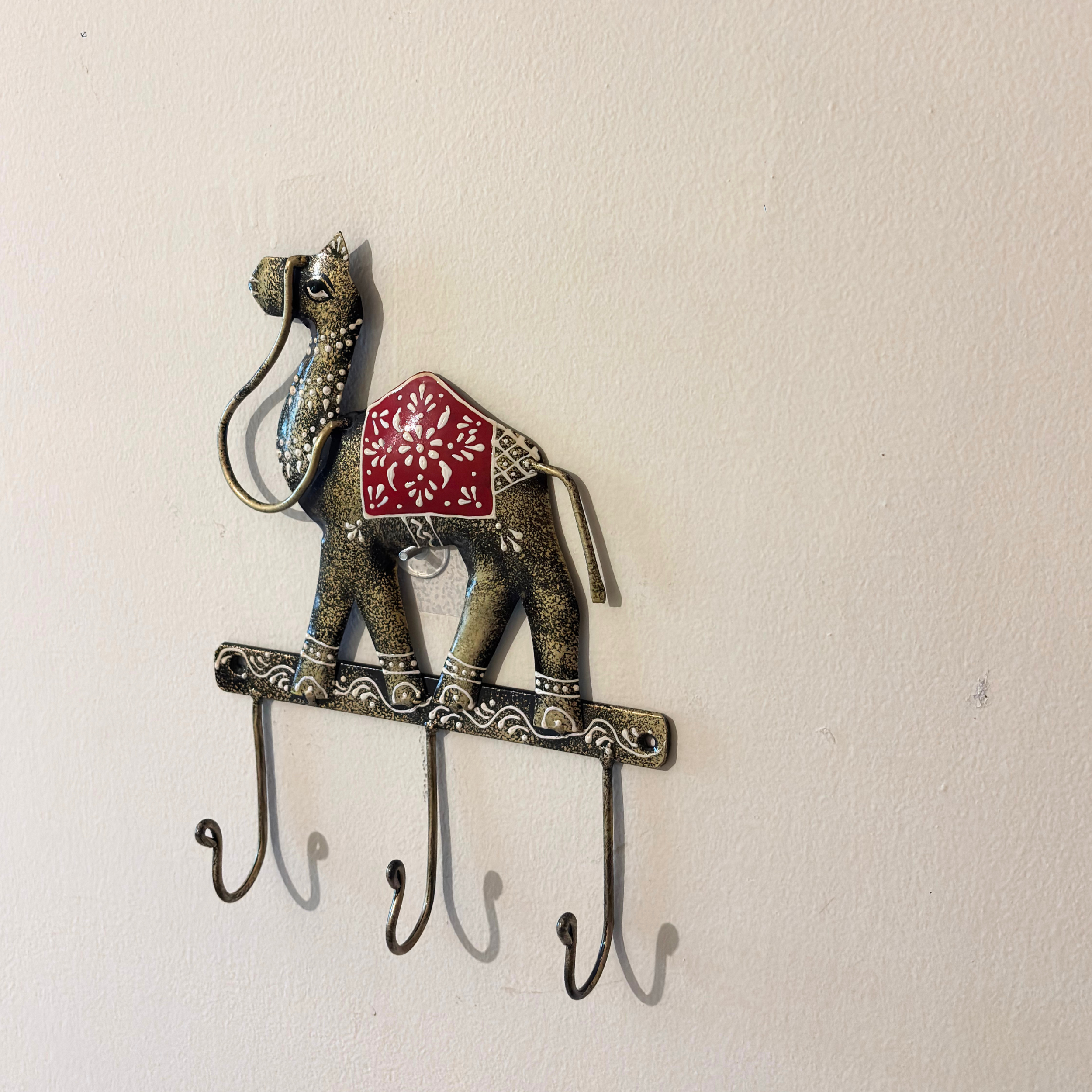 Handcrafted Camel Key Holder – Antique Metal Wall Hook for Entryway Decor & Gifting | Gulabi Craft