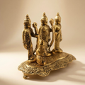 Handcrafted Ram Darbar Idol (Classic Edition) – Antique Gold Metal Statue for Pooja & Home Decor | Gulabi Craft