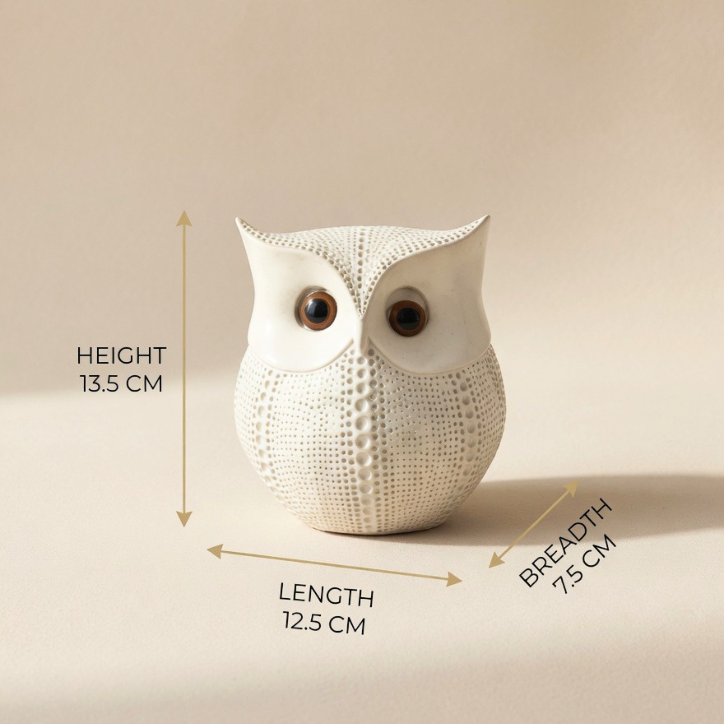 Handcrafted Lucky White Owl Showpiece – Premium Table Decor & Auspicious Gift Item | Gulabi Craft