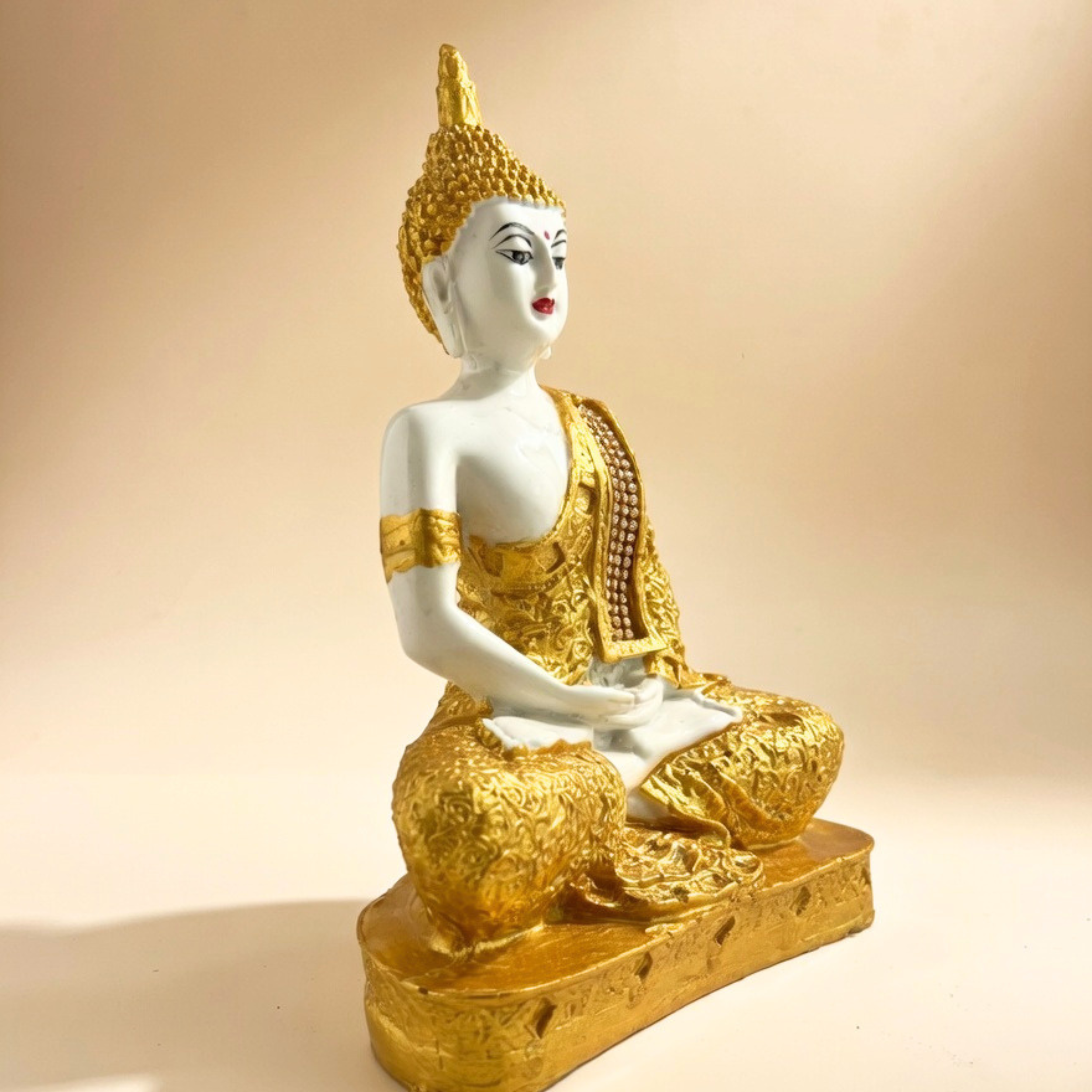 Golden Meditating Buddha Statue – Luxury Spiritual Home Decor