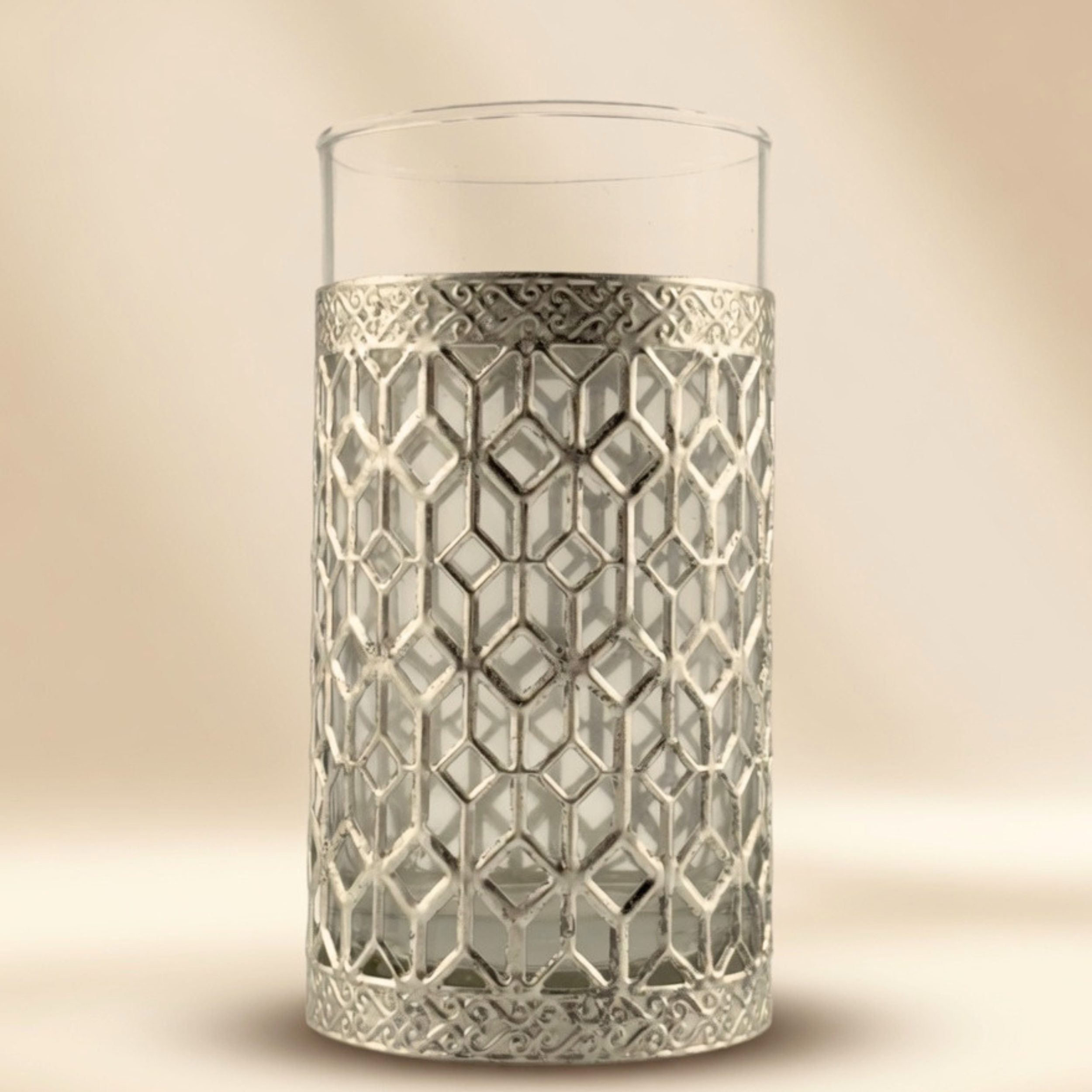 Luxury Glass Bottle & Tumbler Set | Premium Drinkware with Metal Holder