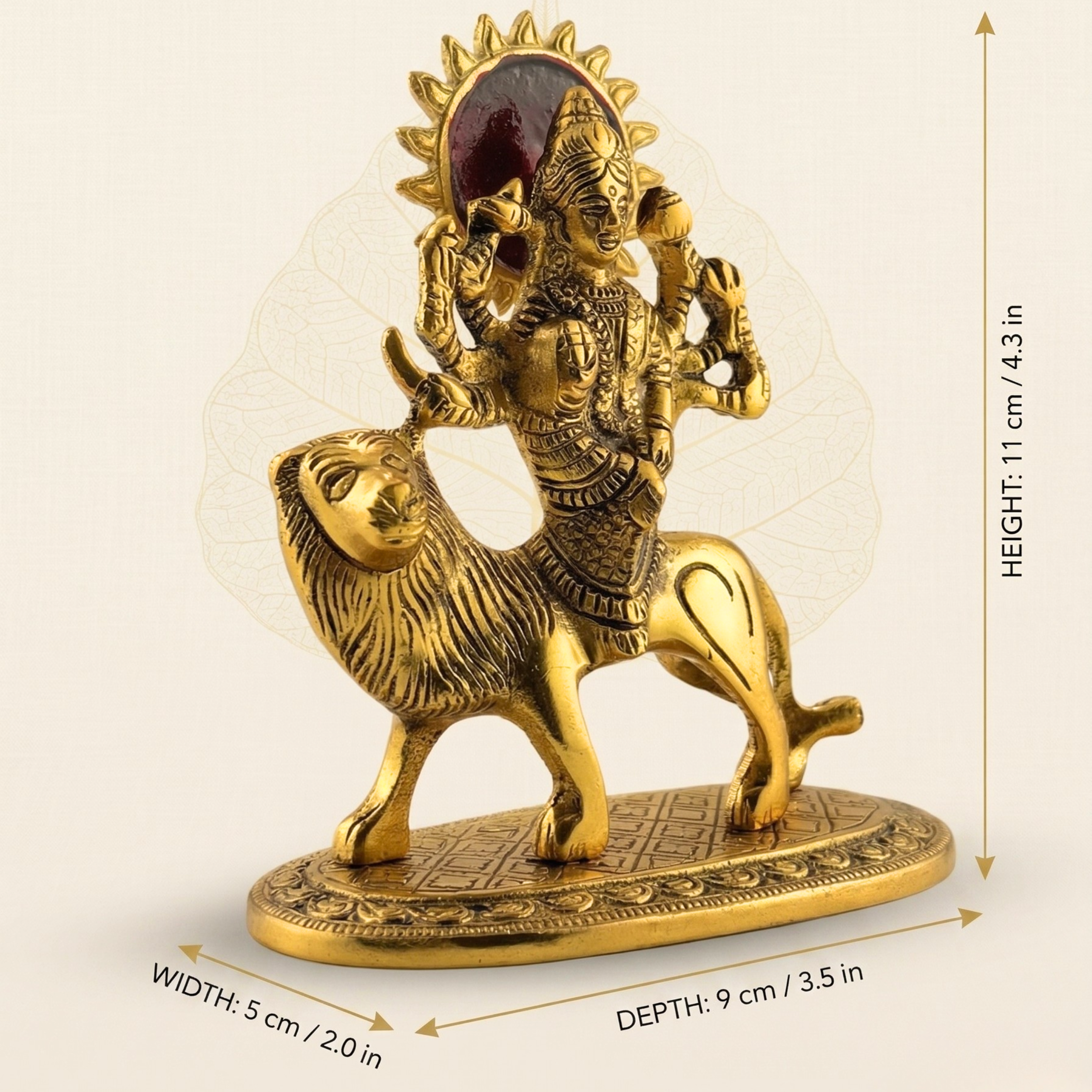 Durga Maa Idol with Lion | Handcrafted Spiritual Home Decor Statue