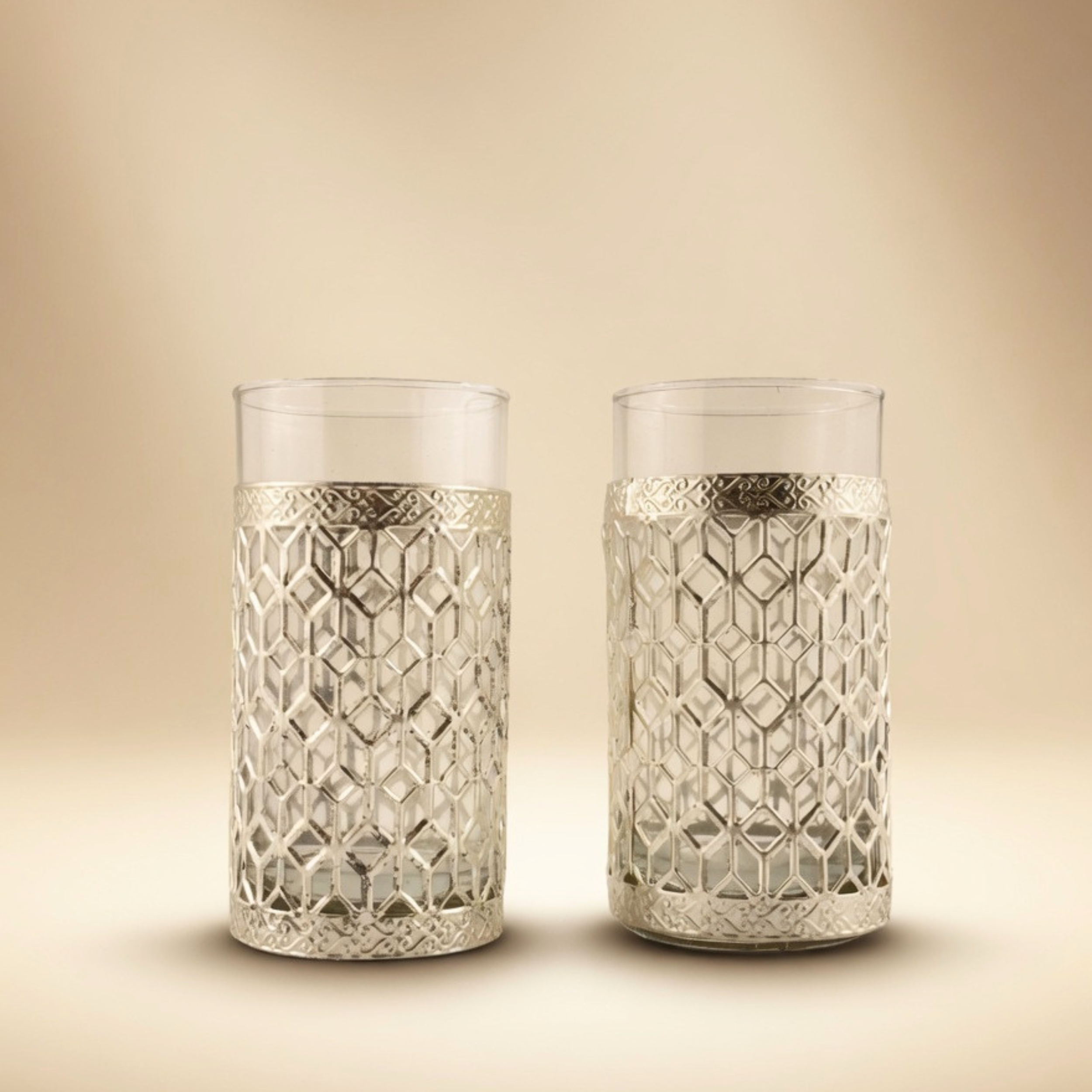 Luxury Glass Bottle & Tumbler Set | Premium Drinkware with Metal Holder