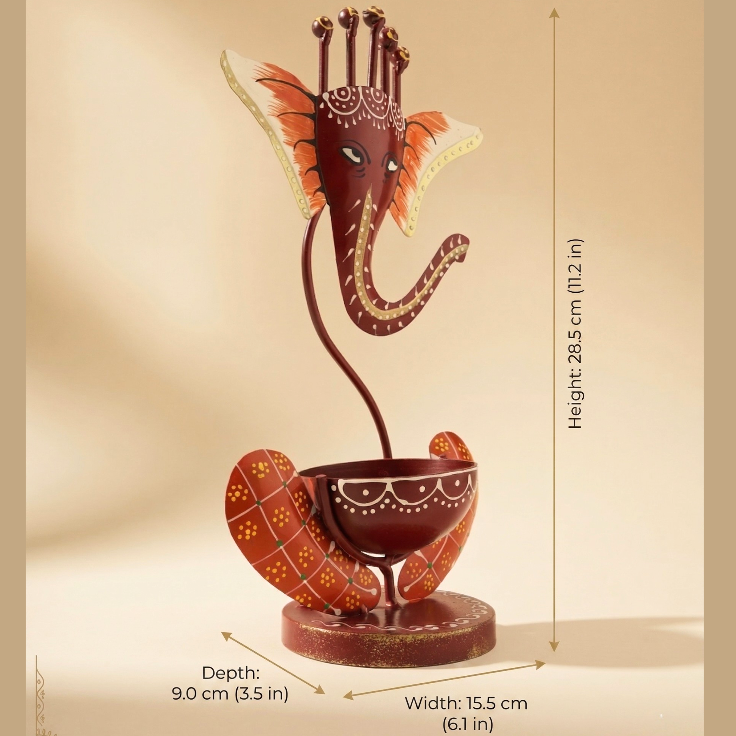 Handcrafted Lord Ganesha Diya Bowl | Premium Festive Decor | Gulabi Craft