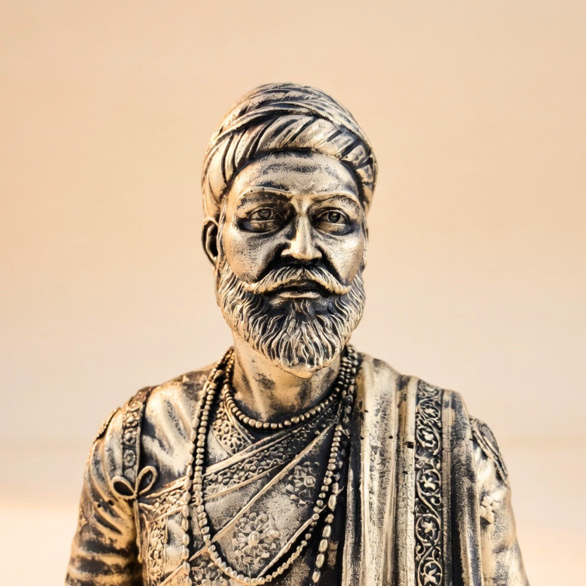 Chhatrapati Shivaji Maharaj Bust Statue Antique Gold Handcrafted&nbsp; Home Decor | Gulabi Craft