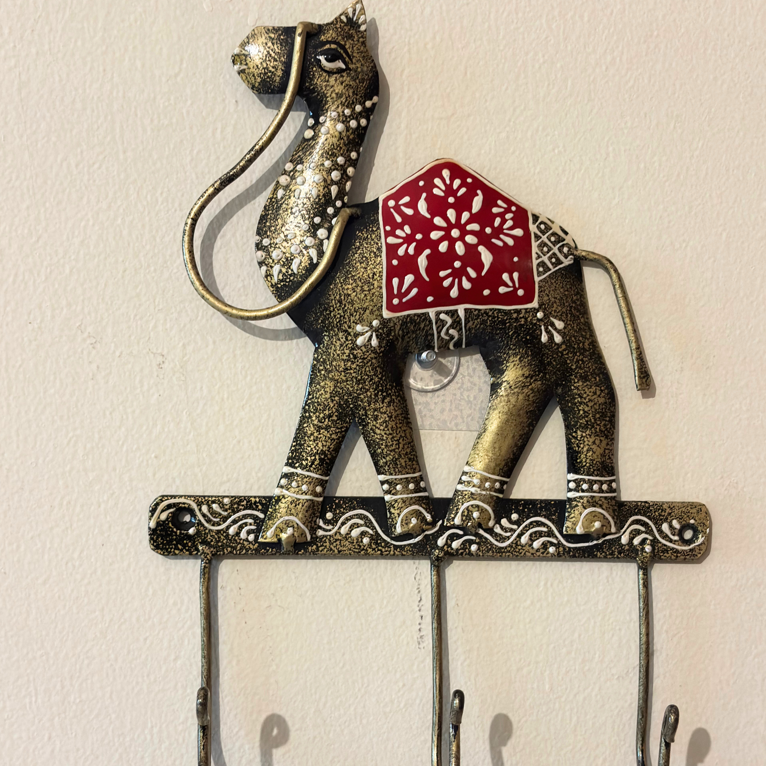 Handcrafted Camel Key Holder – Antique Metal Wall Hook for Entryway Decor & Gifting | Gulabi Craft