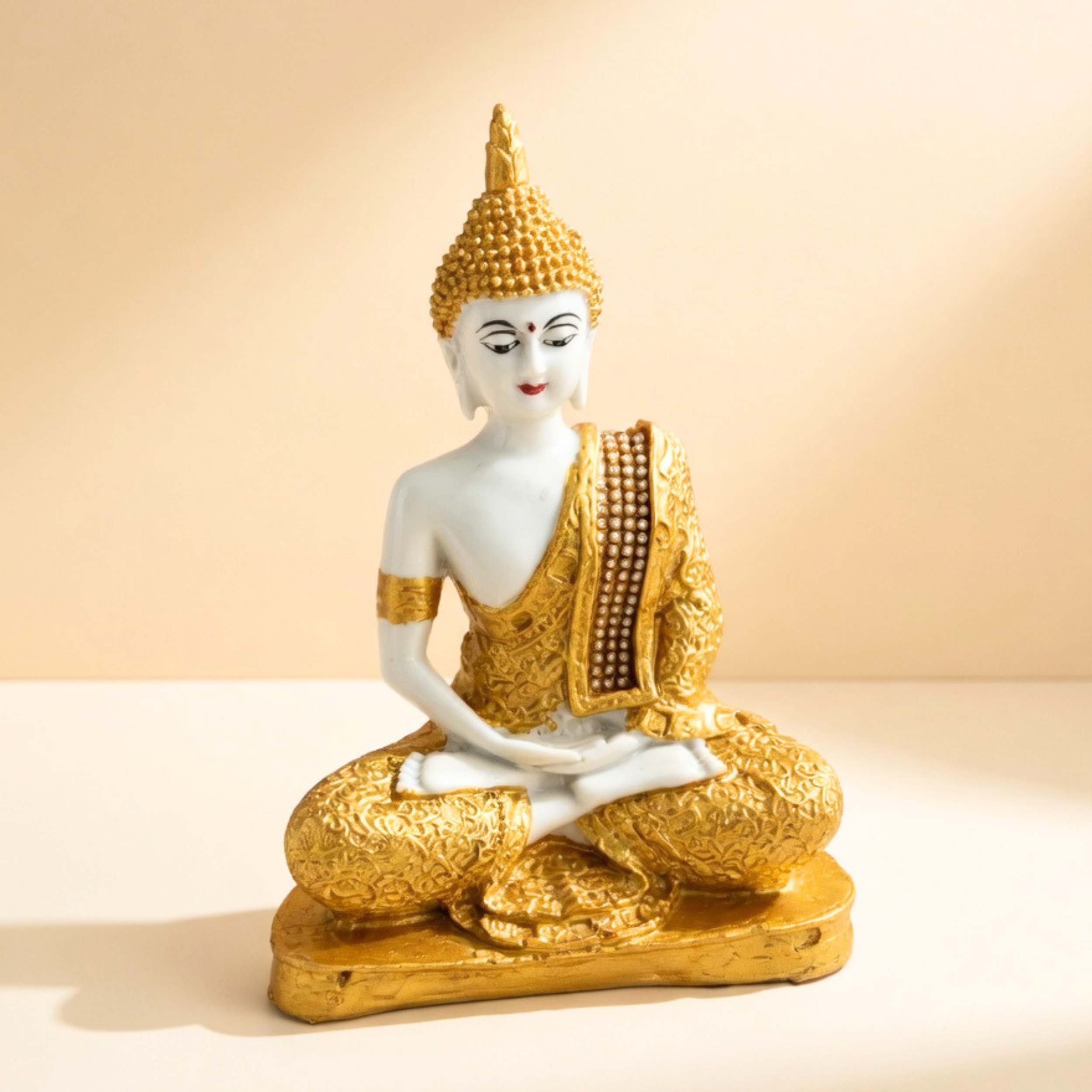 Golden Meditating Buddha Statue – Luxury Spiritual Home Decor