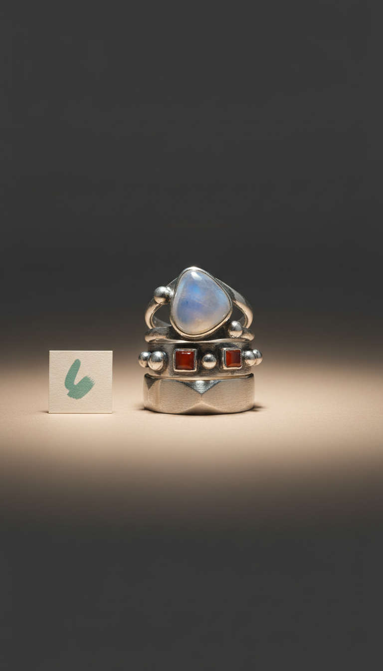 Stacked Sterling Silver Statement Rings
