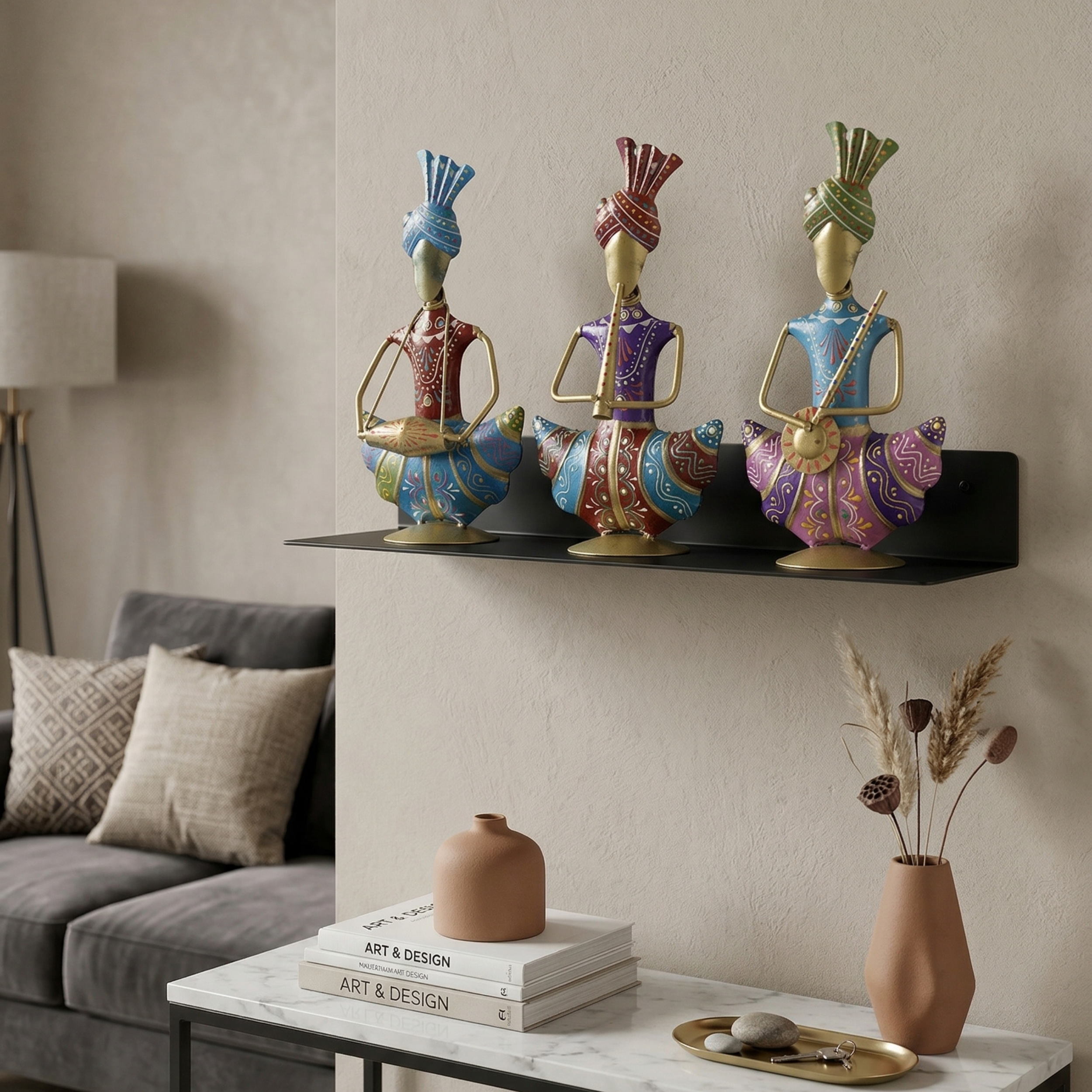 Handcrafted Sitting Sardar Musician Showpiece Set for Home Decor & Gifting | Gulabi Craft