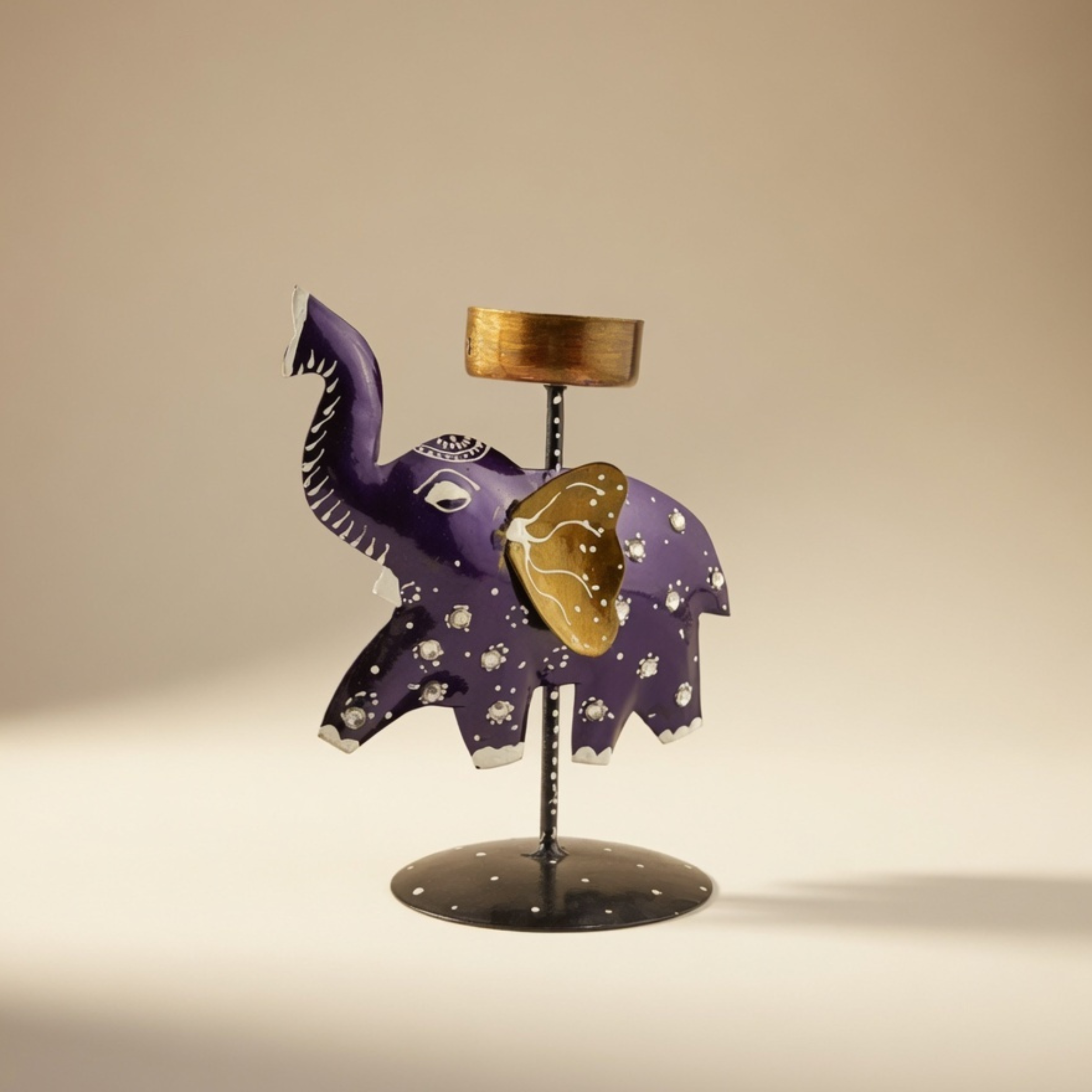 Handmade Metal Elephant Candle Holder – Ethnic Home Decor
