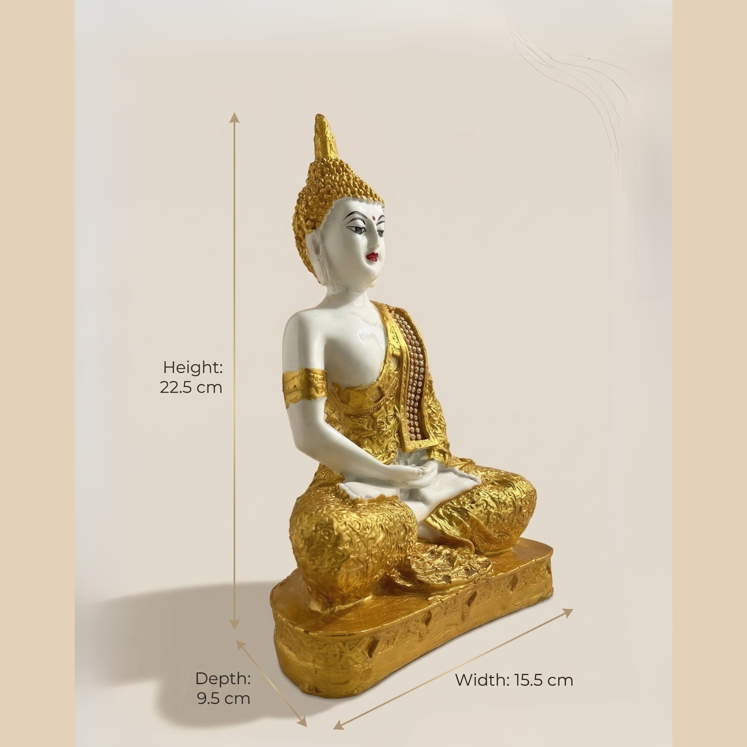 Golden Meditating Buddha Statue – Luxury Spiritual Home Decor