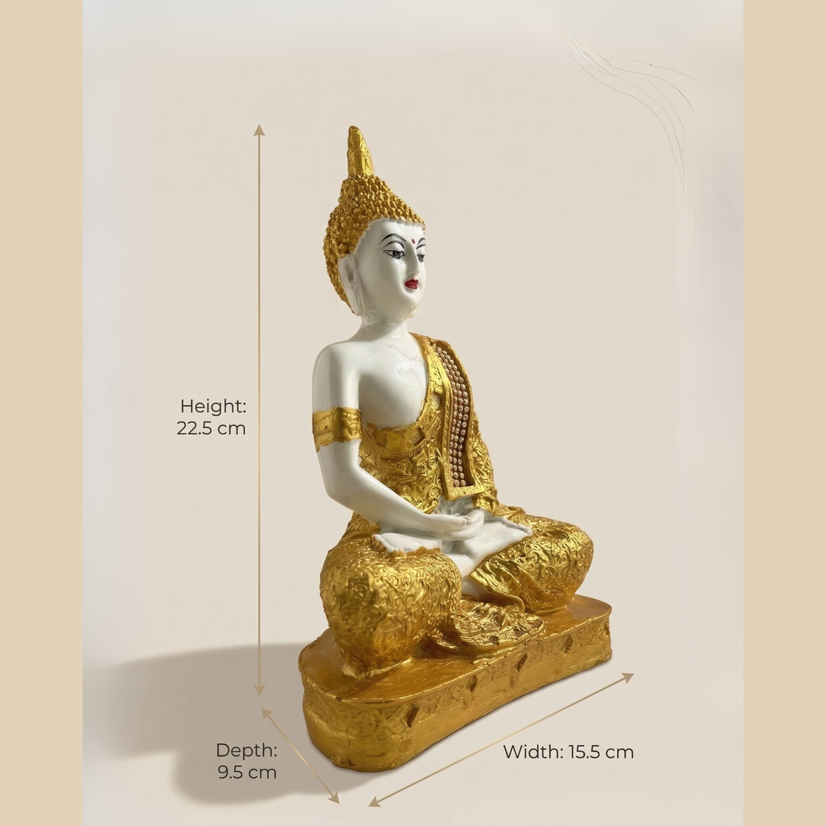 Golden Meditating Buddha Statue – Luxury Spiritual Home Decor