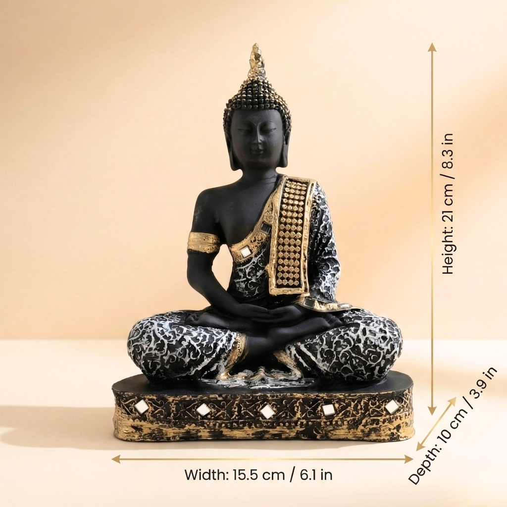 Handcrafted Meditating Buddha Statue – Peaceful Home Decor Idol