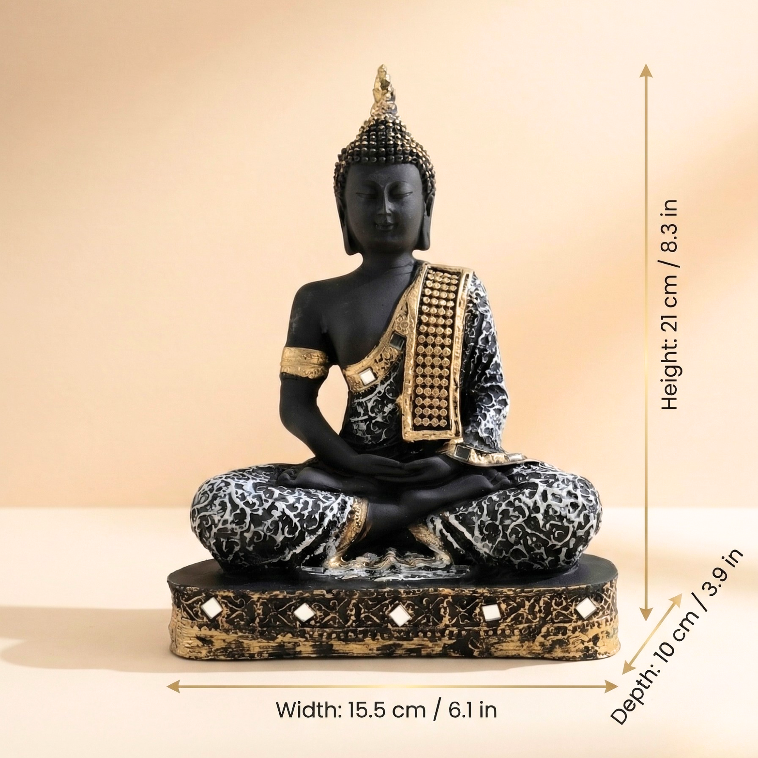 Handcrafted Meditating Buddha Statue – Peaceful Home Decor Idol