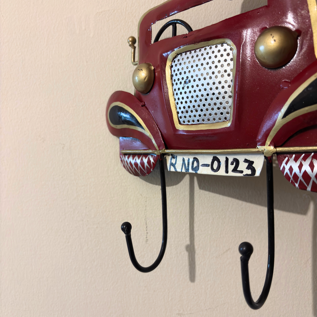 Handcrafted Vintage Car Key Holder – Retro Metal Wall Hook for Entryway Decor & Gifting | Gulabi Craft