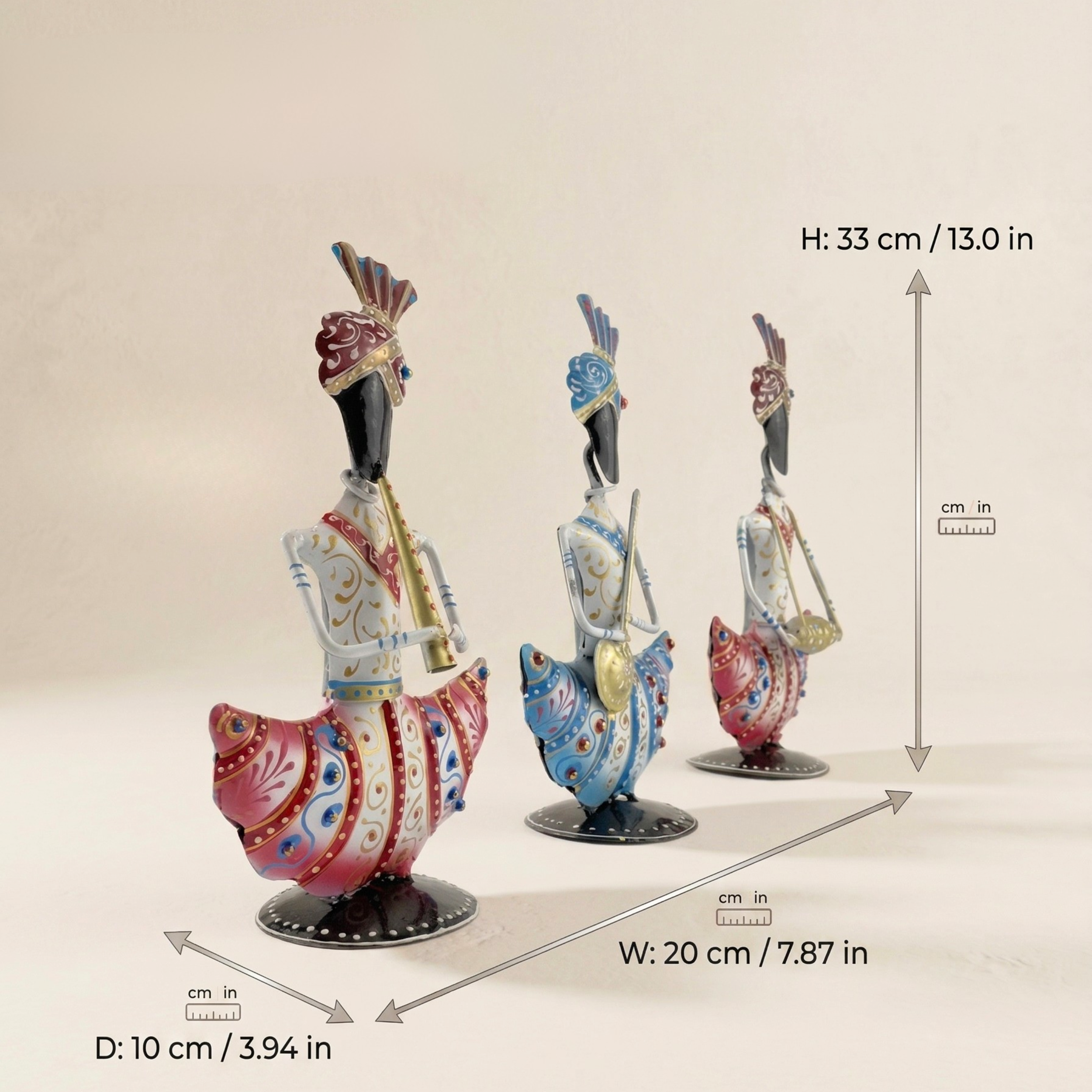 Handcrafted Sitting Sardar Figurine Set for Home Decor & Gifting | Table Decor by Gulabi Craft