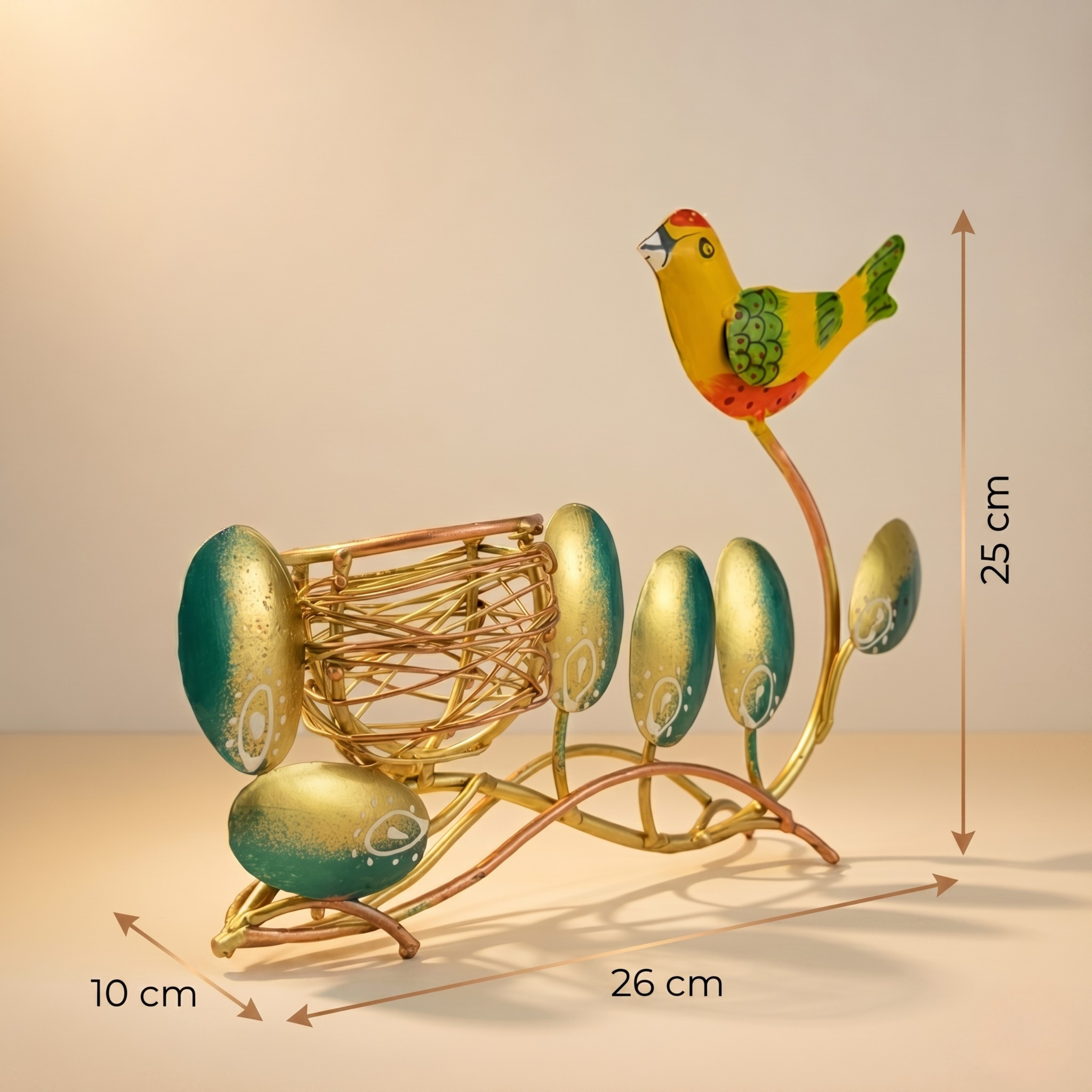 Handmade Metal Bird Candle Holder – Artistic Home Decor