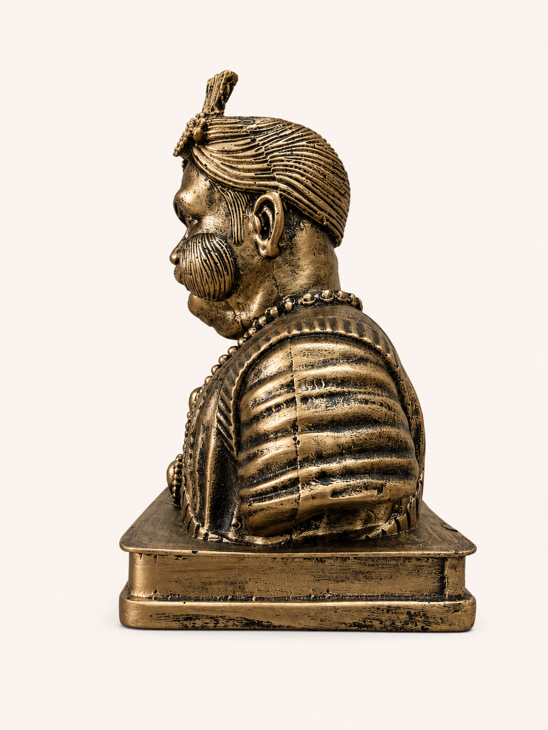 Maharaja Surajmal Bust Statue - Antique Finish Handcrafted Home Decor & Gifting by Gulabi Craft