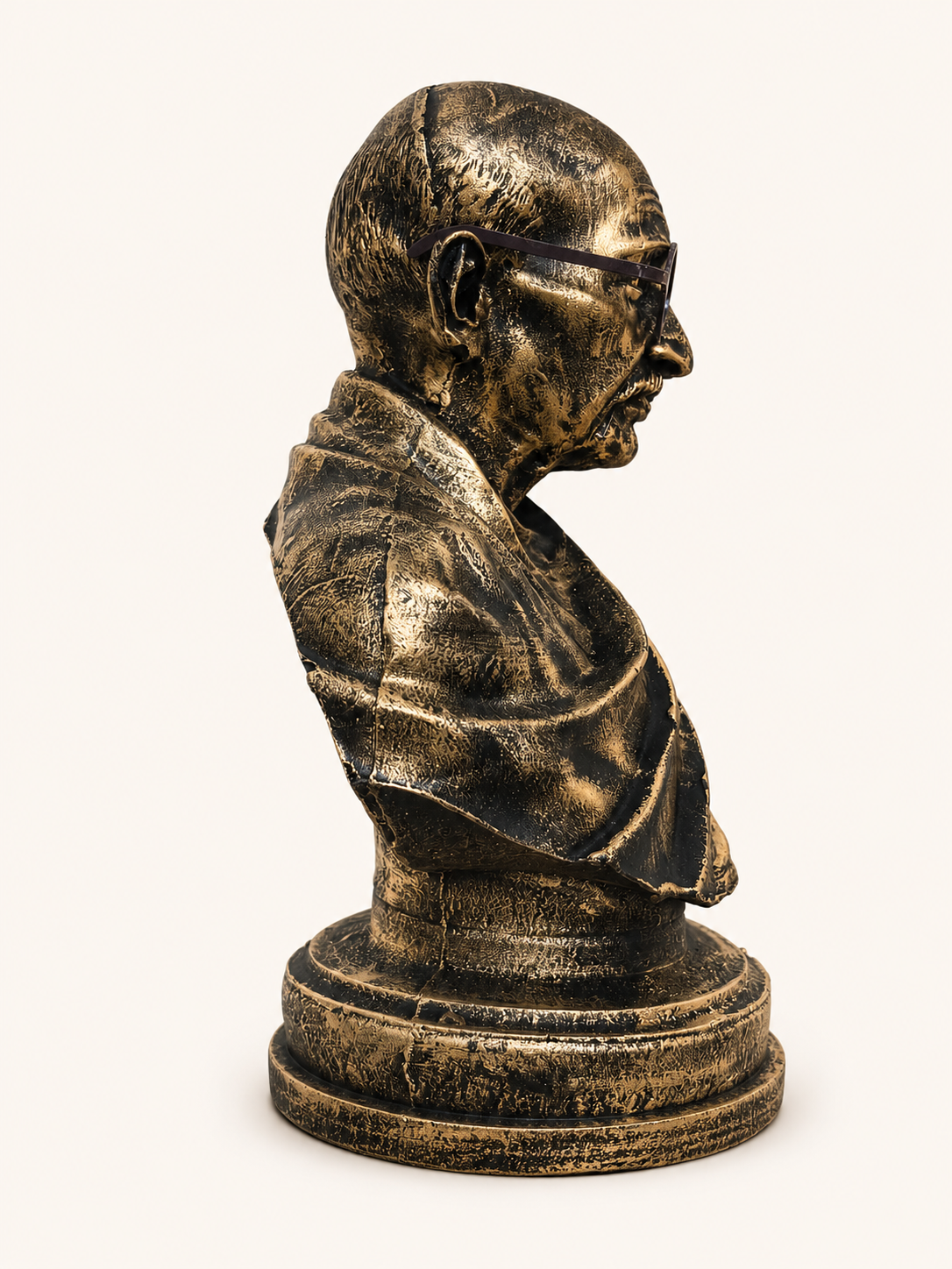 Mahatma Gandhi Bust Statue - Antique Finish Handcrafted Table Decor & Inspirational Gift Item by Gulabi Craft