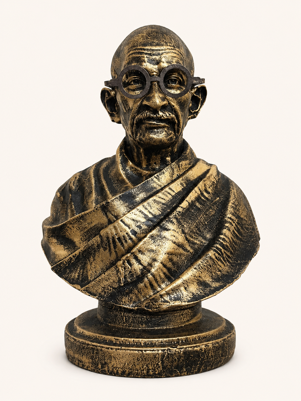 Mahatma Gandhi Bust Statue - Antique Finish Handcrafted Table Decor & Inspirational Gift Item by Gulabi Craft