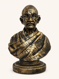 Mahatma Gandhi Bust Statue - Antique Finish Handcrafted Table Decor & Inspirational Gift Item by Gulabi Craft