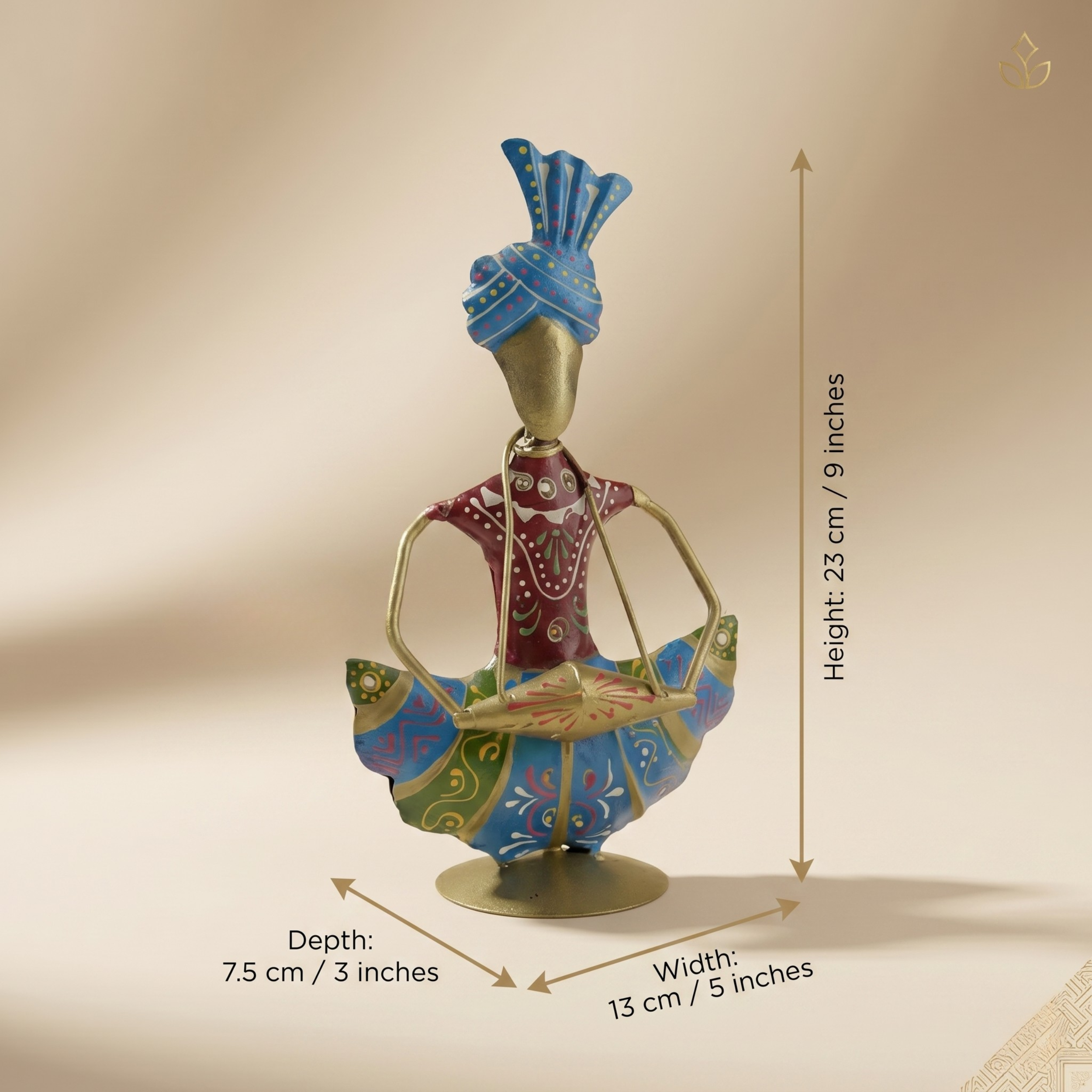 Handcrafted Sitting Sardar Musician Showpiece Set for Home Decor & Gifting | Gulabi Craft