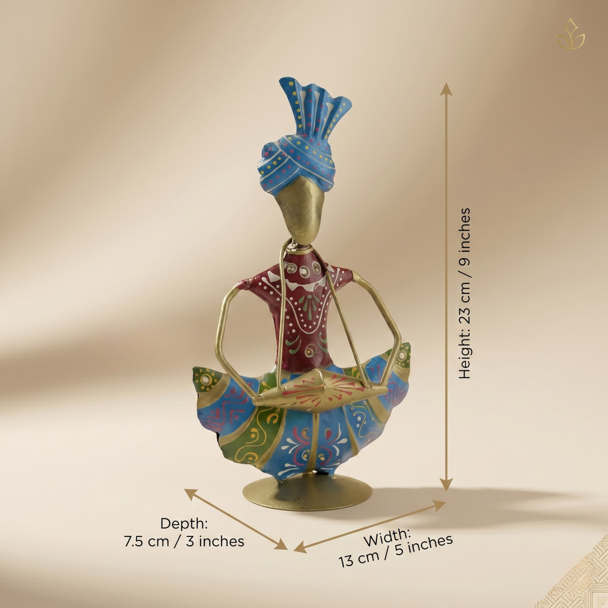 Handcrafted Sitting Sardar Musician Showpiece Set for Home Decor & Gifting | Gulabi Craft