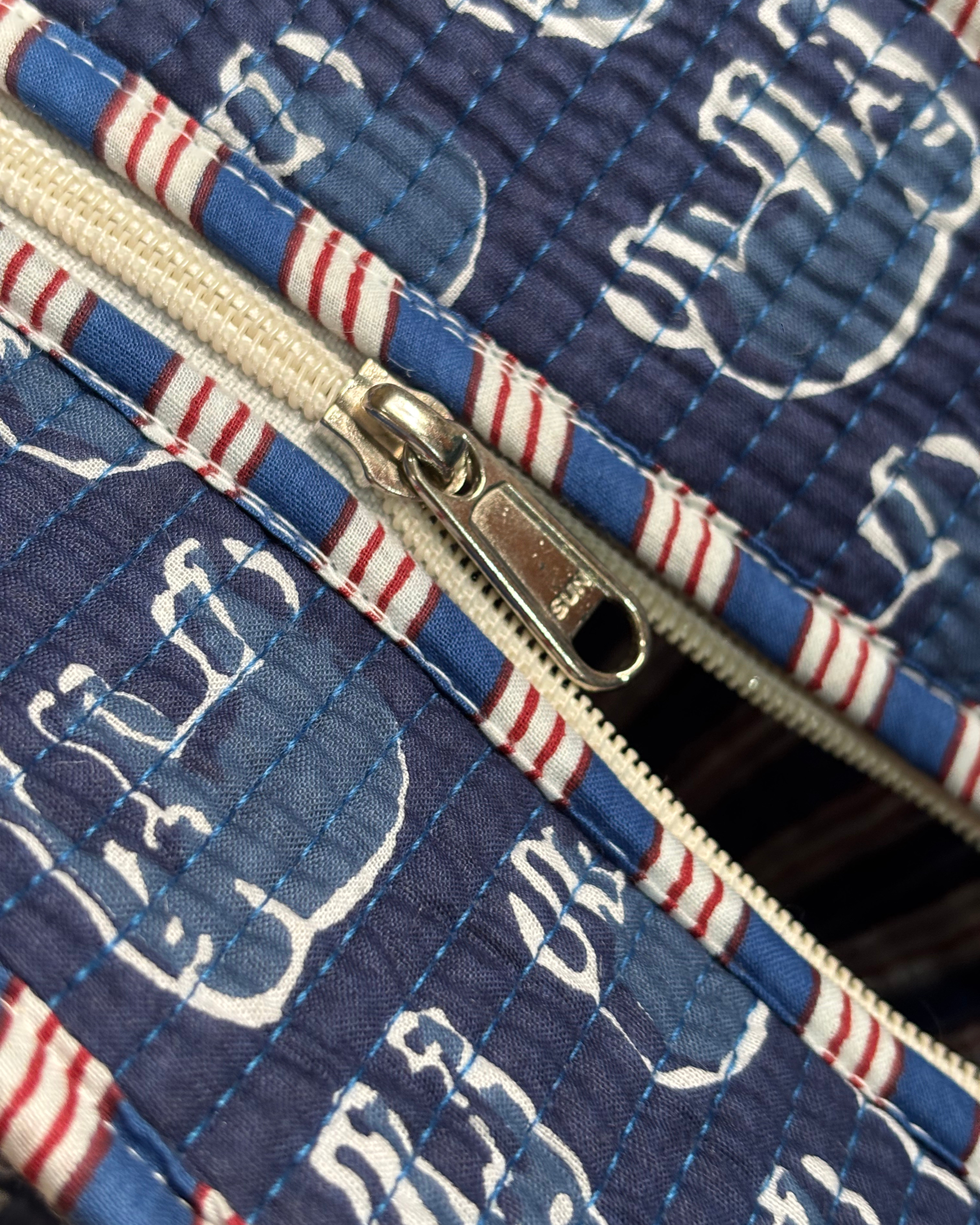 Indigo Elephant Quilted  Handcrafted Tote Bag – Premium Everyday Carry &amp; Eco-Friendly Gift Item | Gulabi Craft